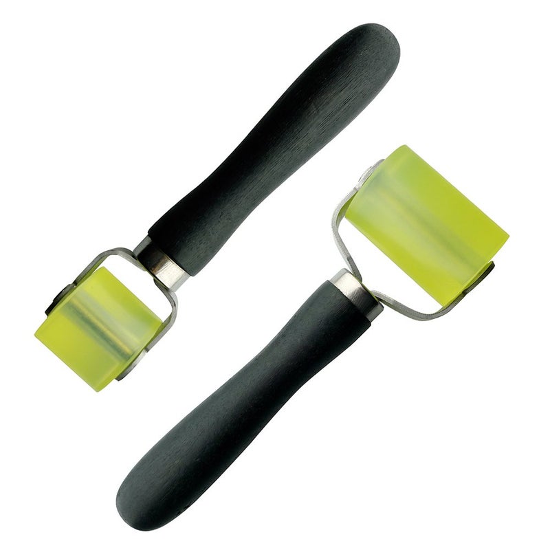 SteelFever 2pcs Car Vehicle Sound Deadener Application Rolling Car Audio Sound Deadening Wheel Roller 2" and 1.2" with Handle - Image 1